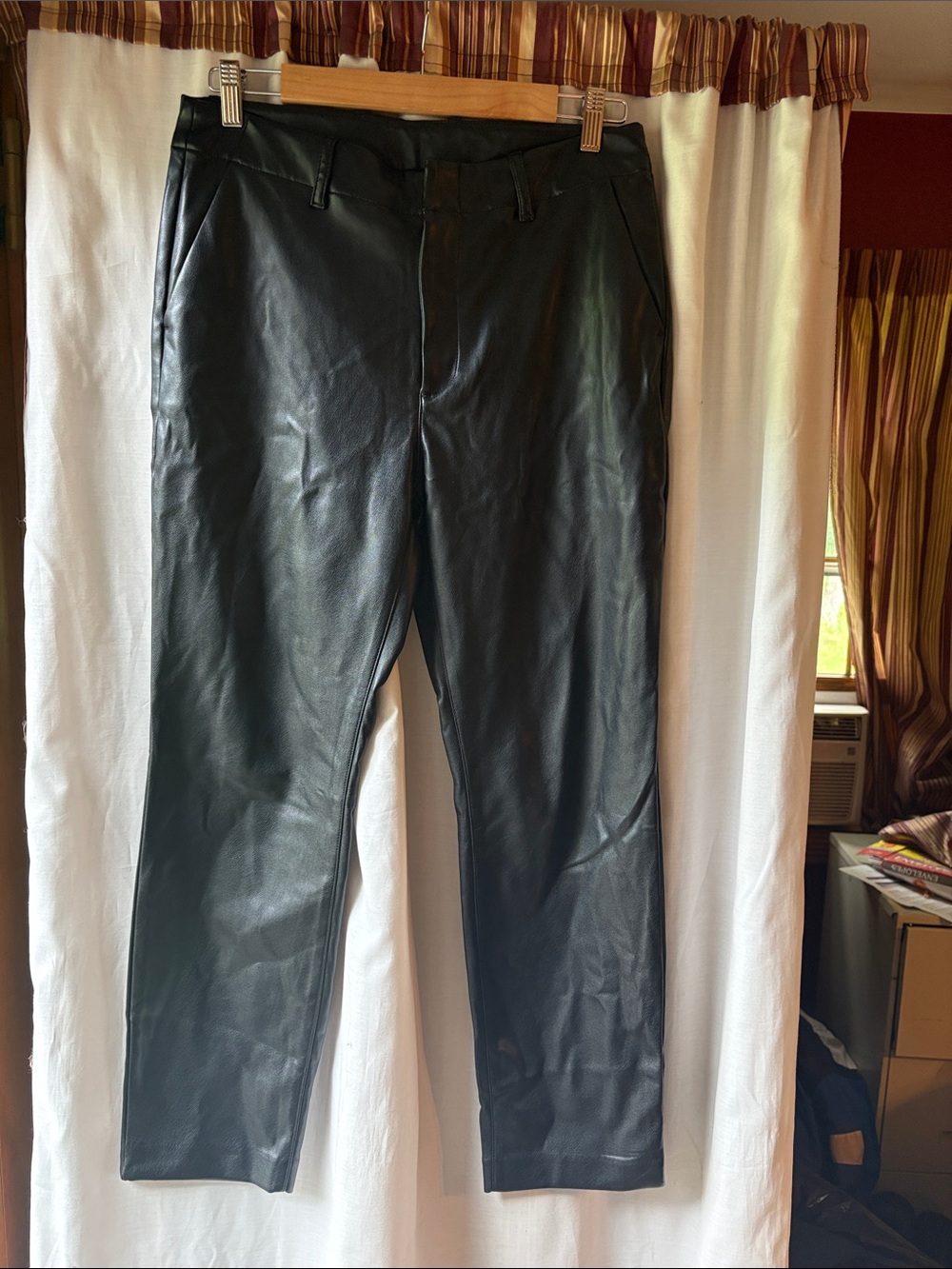 GAP Women's Black Slim Faux Leather Jeans